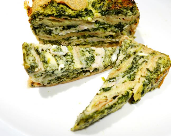 Špenátové palačinkové lasagne