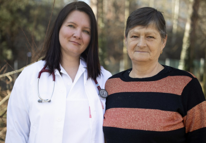 MUDr. Satu Pěšičková a pacientka Olha z Ukrajiny