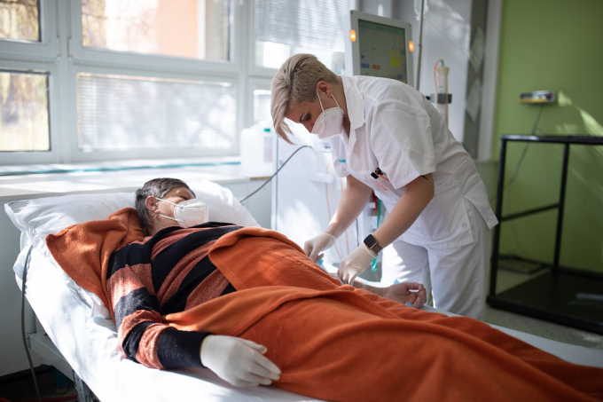 Dialyzovana pacientky z Ukrajiny na dialýze v Ohradní